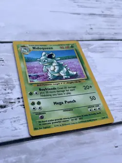 Nidoqueen Holo Jungle Set 7/64 No Symbol Pokemon Error Moderately Played WOTC - Image 4