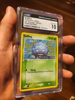 (POP 5) CGC 10 GEM MINT Pokemon Koffing Reverse Holo Stamped 62/107 EX Deoxys - Image 1