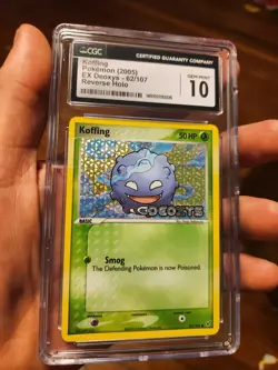 (POP 5) CGC 10 GEM MINT Pokemon Koffing Reverse Holo Stamped 62/107 EX Deoxys - Image 2