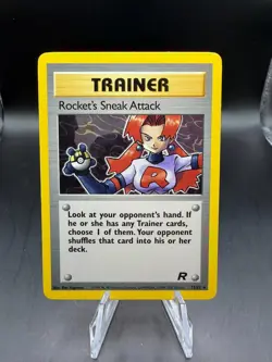 TCG POKEMON ROCKET'S SNEAK ATTACK TRAINER ROCKET 72/82 - Image 1