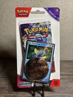 Pokemon Temporal Forces Blister Pack -Carvanha Promo & Coin- New Sealed-Mint! - Image 1