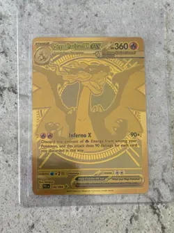 Pokemon TCG Gold Hyper Rare Mega Charizard X EX 130/094 Phantasmal Flames NM - Image 1