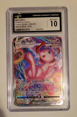2021 POKEMON FUSION STRIKE SECRET RARE - HOLO #269/264 MEW VMAX CGC 10 - Image 1