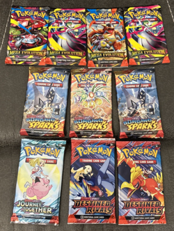Pokemon Booster Pack Lot of 10 Sealed Surging, Journey, Destined, Mega Evolution - Image 1