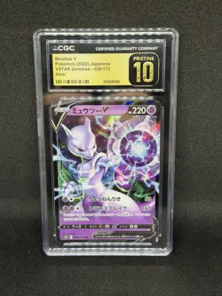 CGC Graded Mewtwo V Holo Double Rare 030/071 Japanese S10b Pokemon GO 2022 - Image 1