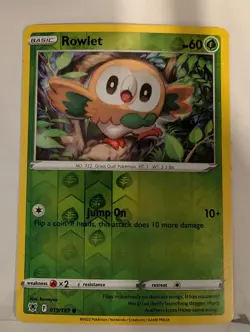 Rowlet 019/189 SWSH Astral Radiance Pokemon Reverse Holo Foil Nice! - Image 1