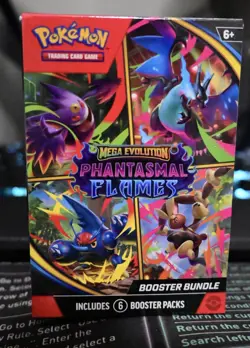 Pokemon TCG Mega Evolution Phantasmal Flames Booster Bundles New Sealed 6 Packs - Image 1