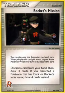 Hero Deal, English - 4 x Pokemon Rocket's Mission - 88/109 - Uncommon EX Team Ro - Image 1