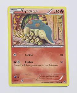Pokemon TCG Cyndaquil 18/162 Regular Common Sleeping Pokemon LP/MP - Image 1