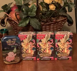 Pokemon Ascended Heroes Booster Bundle - Lot Of 3 + One Tin Sealed Quick Ship - Image 1