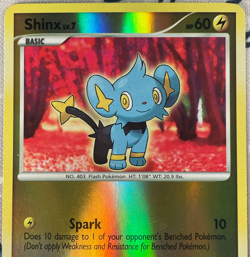 Shinx 98/130 Reverse Holo Diamond & Pearl Base Set Pokemon Card LP/NM - Image 2