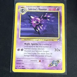Sabrina's Haunter 58/132 WOTC Gym Heroes - Non-Holo Uncommon Pokemon Card MP - Image 1
