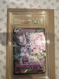 Pokemon TCG Mewtwo v Holo Ultra Rare Card 030/078 2022 Edition - Image 1