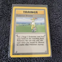Pokemon Breeder 76/102 Base Set Rare Trainer Pokemon Card TCG NM - Image 1