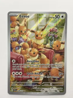 Pokemon Eevee Holo TCG Card Sv06 Twilight Masquerade 188/167 NM Condition *CLEAN - Image 1