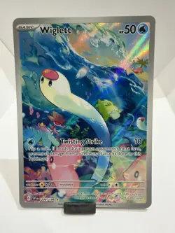 Wiglett 206/198 SV1 Base Set Illustration Rare Full Art Holo Pokemon Card NM+ - Image 1