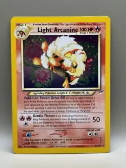 Neo Destiny Holo Light Arcanine Card 12/105 LP-MP - Image 1