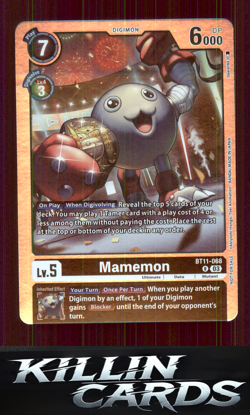 Mamemon BT11-068 R Digimon Card Game Rare Dimensional Phase Card NM - Image 1