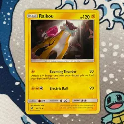 Raikou 32/73 Cracked Ice Holo Promo Sun & Moon Shining Legends Pokemon Card NM - Image 1