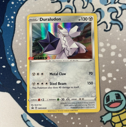 Duraludon SWSH028 EB Games Stamped Holo Black Star Promo Pokemon Card LP - Image 1