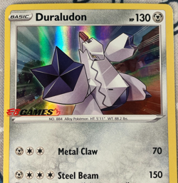 Duraludon SWSH028 EB Games Stamped Holo Black Star Promo Pokemon Card LP - Image 2