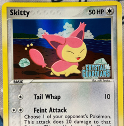 Skitty 41/100 Reverse Holo EX Crystal Guardians Stamped Pokemon Card 2006 NM - Image 2