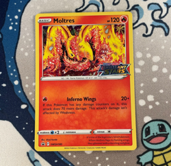 Moltres SWSH185 Prerelease Black Star Promo Holo Brilliant Stars Pokemon Card NM - Image 1