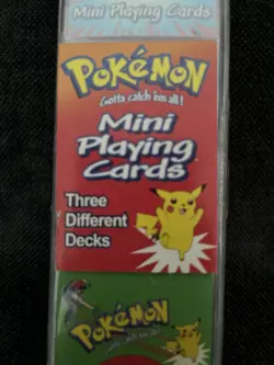 Pokemon Mini Playing Cards Factory Sealed 3 Decks 1999 Nintendo Collectible - Image 3