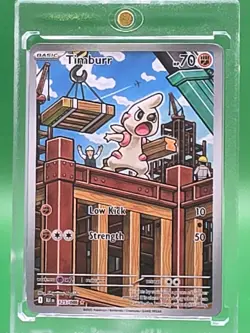 Pokemon TCG - Timburr 125/086 Illustration Rare - S&V Black Bolt - Near Mint - Image 1