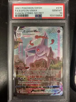 Espeon Vmax - 270/264 - PSA 10 - Alt Art - Fusion Strike - Pokemon - 10683 - Image 1