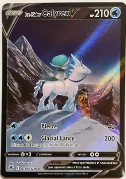 Pokemon TCG: Ice Rider Calyrex V TG14/TG30 Astral Radiance Trainer Gallery NM - Image 1