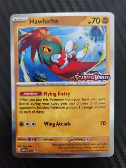 HAWLUCHA SVP 007 SCARLET & VIOLET POKEMON PROMO (STAMPED HOLO, NM) - Image 1
