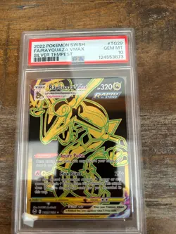POKEMON 2022 Silver Tempest Full Art RAYQUAZA Vmax #TG29 PSA 10 Gem Mint RARE - Image 1