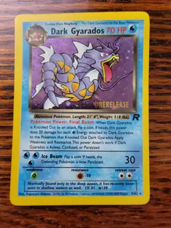 Dark Gyarados 8/82 Holo Team Rocket Prerelease Promo Pokemon Card - PL - Image 1