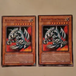 2 Pack Yu-Gi-Oh! Blue-Eyes Toon Dragon SDP-020 Cards Konami 1st Edition Vintage - Image 1