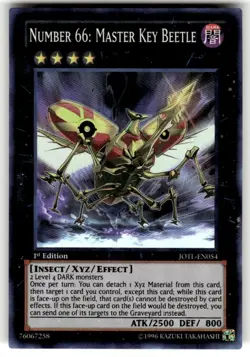Yugioh! Number 66: Master Key Beetle - JOTL-EN054 - Super Rare - NM - Image 1
