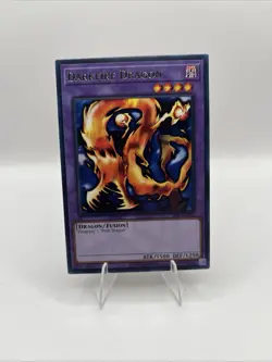 YUGIOH DARKFIRE DRAGON LOB-019 RARE UNLIMITED ED MP 1996 - Image 1