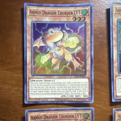 Yu-Gi-Oh! Armed Dragon Thunder LV3 LV5 LV7 Blazing Vortex 1st Edition Holo Lot - Image 2