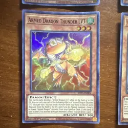 Yu-Gi-Oh! Armed Dragon Thunder LV3 LV5 LV7 Blazing Vortex 1st Edition Holo Lot - Image 3