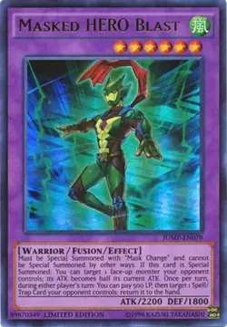 Yugioh! LP Masked HERO Blast - JUMP-EN078 - Ultra Rare - Limited Edition Lightly - Image 1