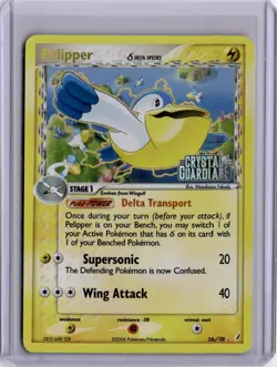 Pokemon TCG Pelipper (Delta Species) Reverse Holo Rare Crystal Guardians 26/100 - Image 1