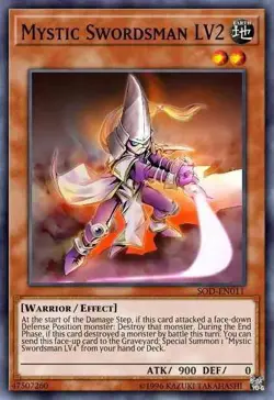 Mystic Swordsman LV2 Yu-Gi-Oh! SOD-EN011 Rare - Image 1