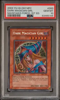 Dark Magician Girl MFC-000 1st Edition Secret Rare Yugioh PSA 10 *144 - Image 1