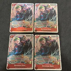 One Piece TCG Roronoa Zoro EB04-007 SR Red Adventure on Kami's Island Playset x4 - Image 1