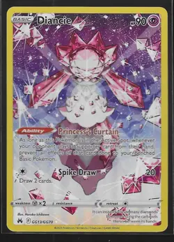 Diancie GG13/GG70 Crown Zenith Galarian Gallery NM Ultra Rare Pokemon Card - Image 1