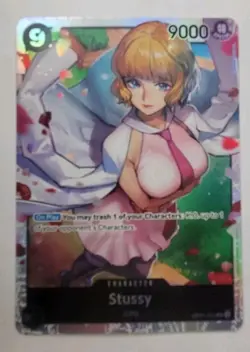 Stussy OP07-085 SR ONE PIECE Tcg Card Game NM Black - Image 1