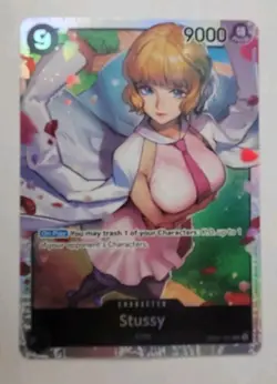Stussy OP07-085 SR ONE PIECE Tcg Card Game NM Black - Image 2