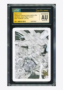 Pokemon CGC AUTH AUTO 10 Spare Card Red Yanran 2023 Old Maid Japanese - Image 1