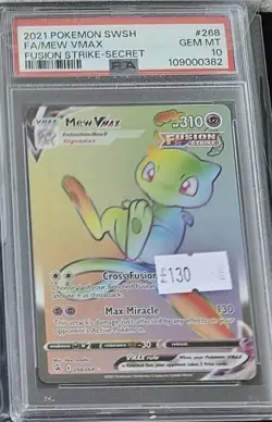 Mew VMAX - 268/264 - Secret Rare - Fusion Strike - Pokemon - PSA 10! - Image 1