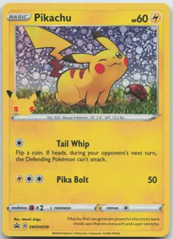 Pikachu SWSH039 Holo Promo Miscellaneous Cards & Products Pokemon Near Mint - Image 1